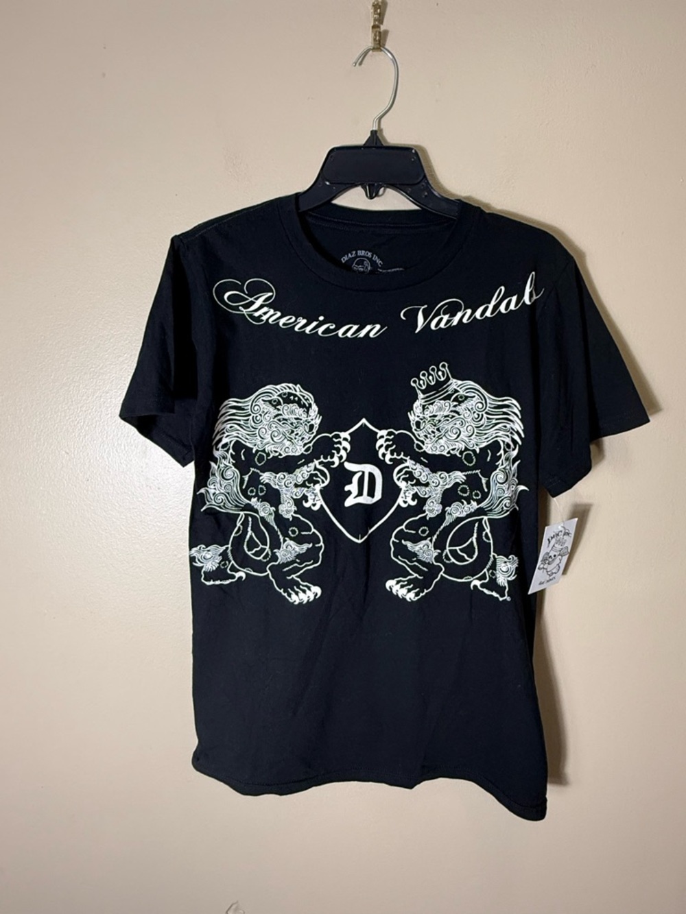 Diaz Bros American Vandals Tee Black Small NWT MMA UFC Nick Nate Diaz